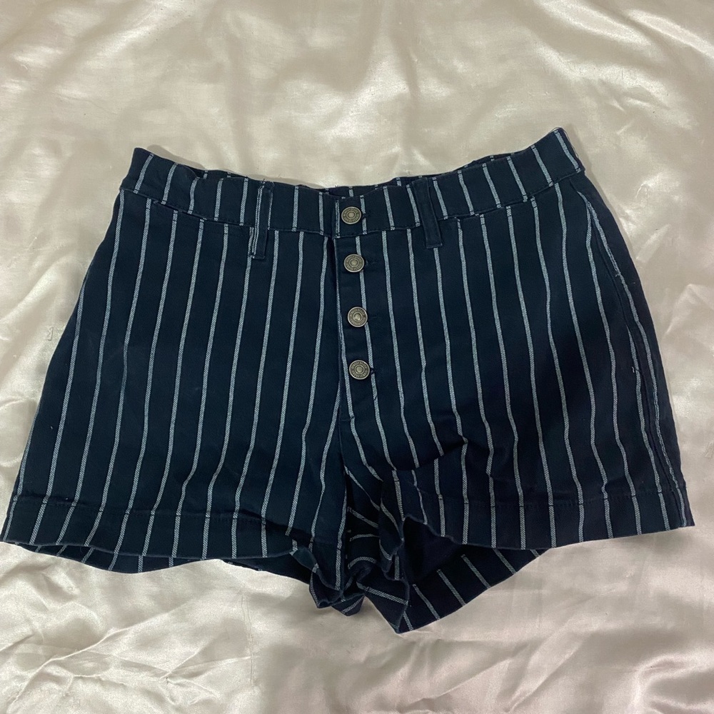 Blue denim shorts